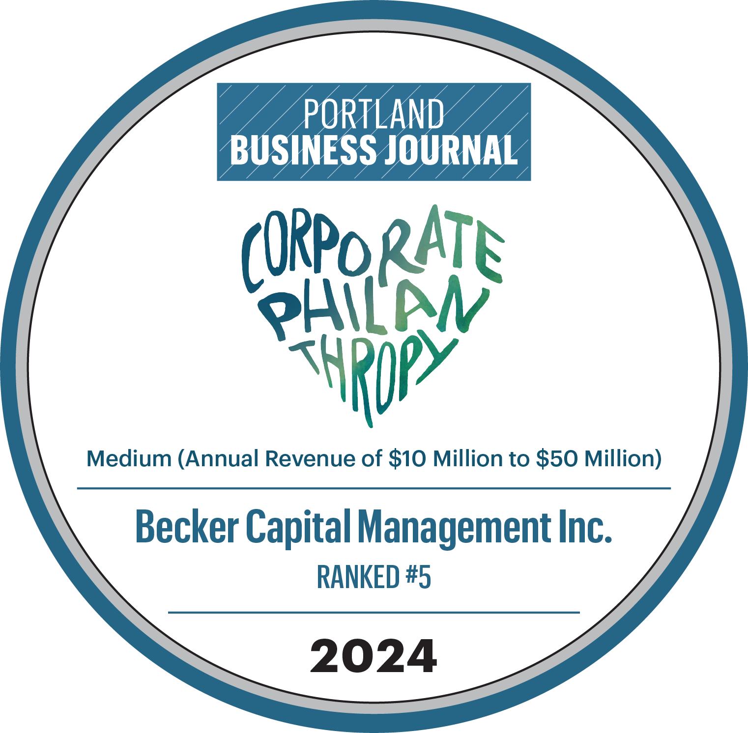 Corporate Philanthropy Awards - Becker Capital Management Inc. 20203